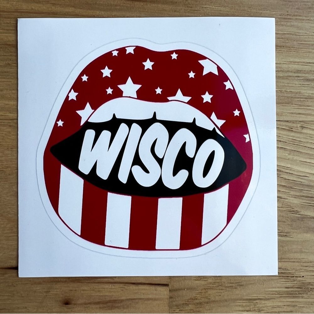 WISCO Lips Sticker New 4" x 4"